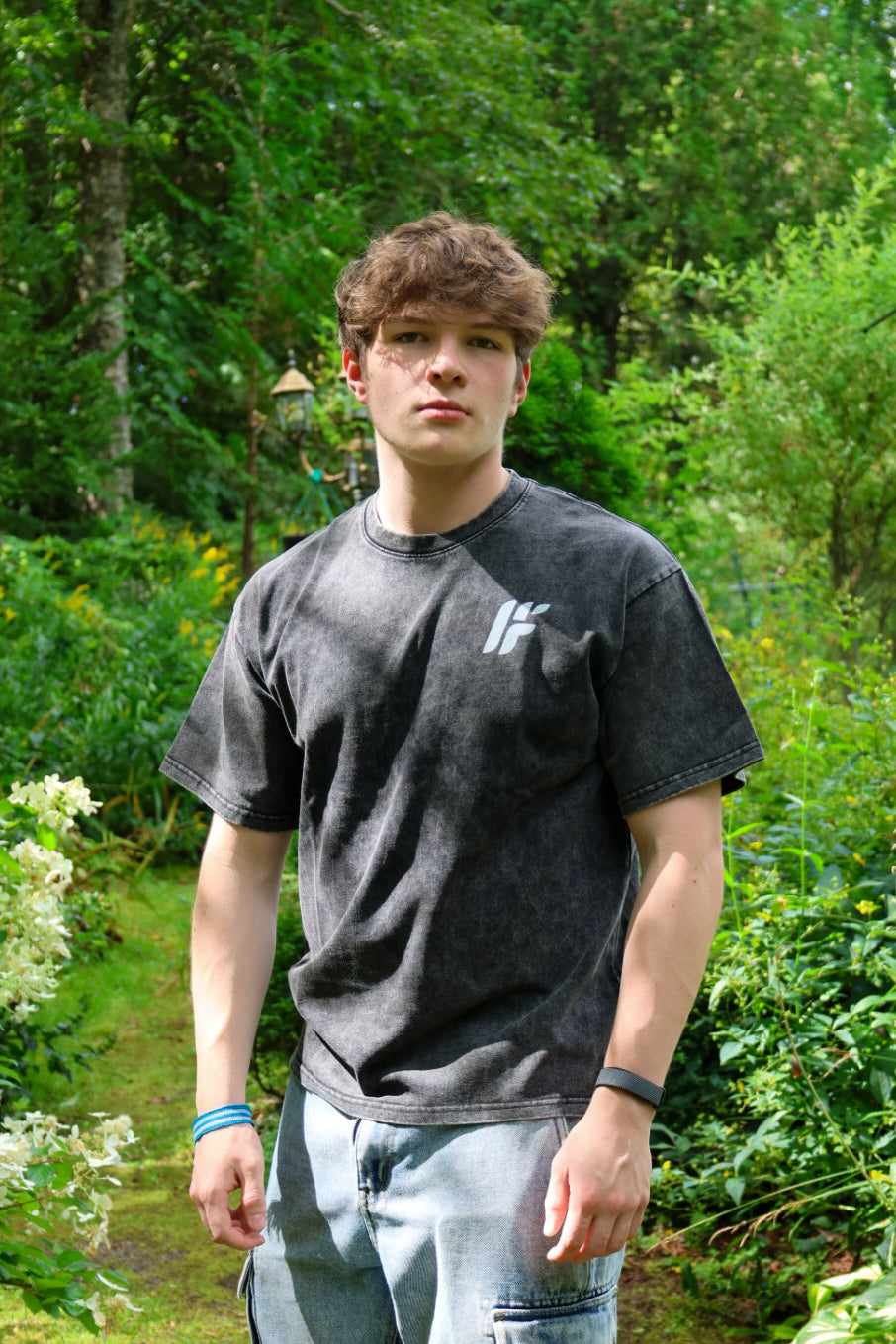 Snow Washed Oversized Cotton T-Shirt